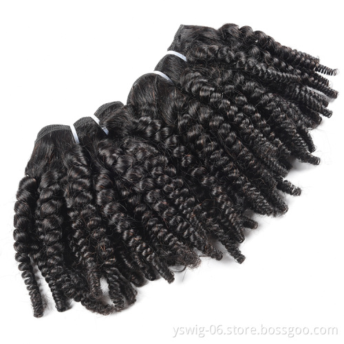 Wholesale Raw Brazilian Virgin Human Hair Vendors, 1b# Kinky Curly Wave Cuticle Aligned Hair